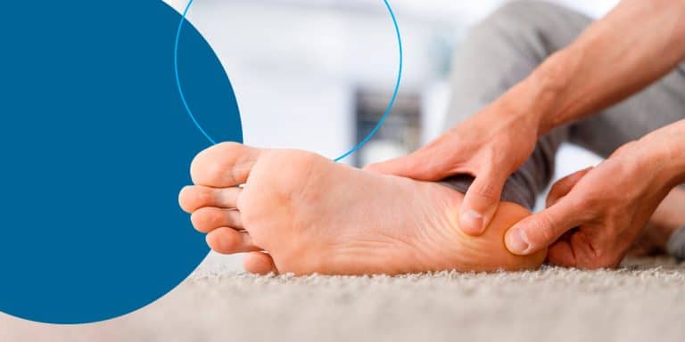 the bottom of a foot with running and plantar fasciitis