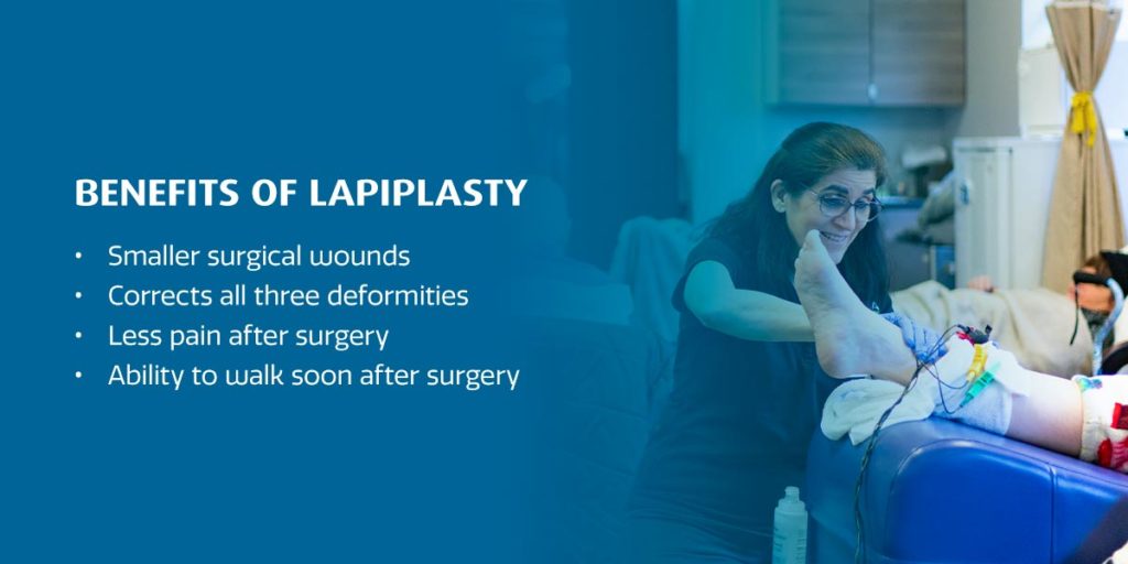 lapiplasty benefits include smaller surgical wounds, less, pain, and ability to walk soon after surgery